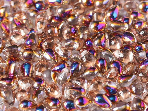 Teardrop Beads 9x6 mm, Crystal Sliperit, Czech Glass