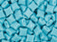 WibeDuo® Beads 8x8 mm, 2 Holes, Opaque Blue Turquoise, Czech Glass