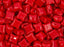 WibeDuo® Beads 8x8 mm, 2 Holes, Opaque Red, Czech Glass