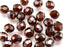 25 pcs Fire Polished Faceted Beads Round, 8mm, Brown Hematite (Gray) Luster, Czech Glass