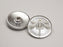 1 pc Czech Glass Button, Crystal Silver White Dragonfly, Hand Painted, Size 14 (32mm)
