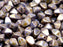 30 pcs Bicone Lantern Pressed Beads, 10x8mm, Chalk Violet Glaze, Czech Glass