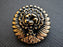 1 pc Czech Glass Button, Black Gold Ornament, Hand Painted, Size 10 (22.5mm)