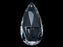 Chandelier Crystal Pendant - Drop Faceted 74x45x18 mm, Crystal Clear, Czech Glass