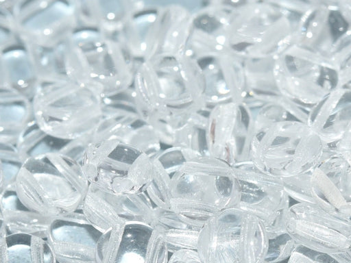 50 pcs 50 pcs DiscDuo® 6x4 mm 2 Holes Crystal Czech Glass Clear