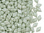 Diamonduo™ Beads 5x8 mm, 2 Holes, Chalk White Green Luster, Czech Glass