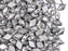 30 pcs Diamonduo™ Beads 5x8 mm, 2 Holes, Antique Silver, Czech Glass