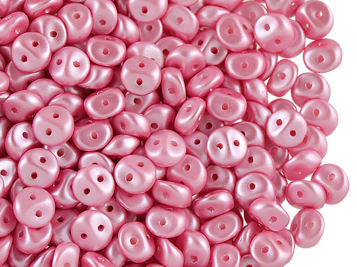 50 pcs 2-hole Es O® Beads ESTRELA, 5mm, Alabaster Pastel Pink, Czech Glass