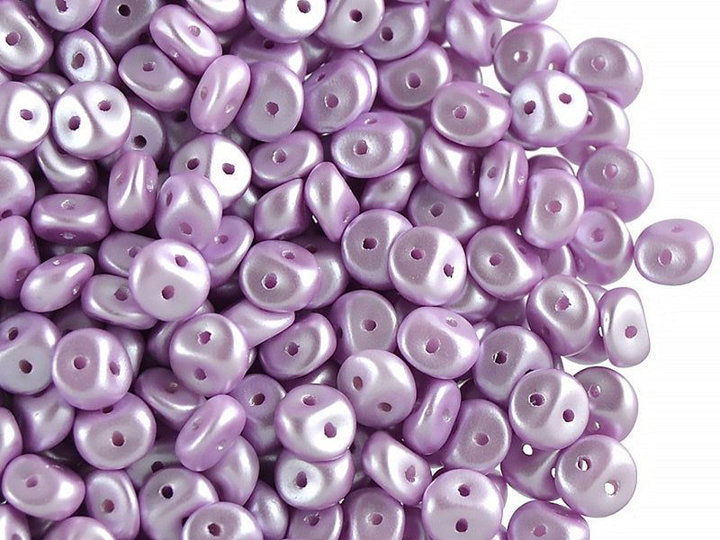50 pcs 2-hole Es O® Beads ESTRELA, 5mm, Alabaster Pastel Light Rose, Czech Glass
