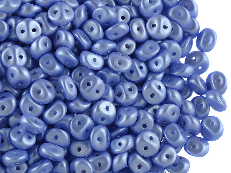 50 pcs 2-hole Es O® Beads ESTRELA, 5mm, Alabaster Pastel Light Sapphire, Czech Glass