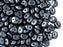 50 pcs 2-hole Es O® Beads ESTRELA, 5mm, Alabaster Pastel Dark Gray, Czech Glass