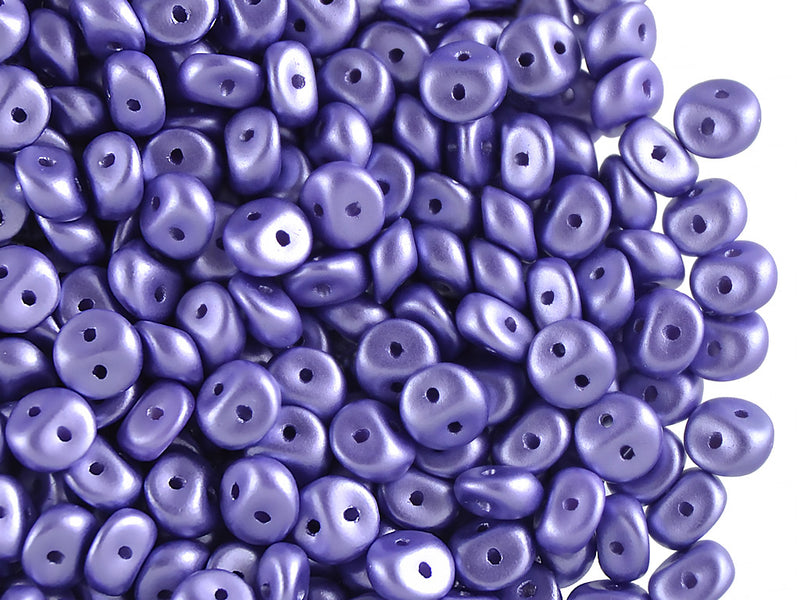 50 pcs 2-hole Es O® Beads ESTRELA, 5mm, Alabaster Pastel Violet, Czech Glass