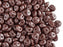 50 pcs 2-hole Es O® Beads ESTRELA, 5mm, Alabaster Powder Chocolate, Czech Glass