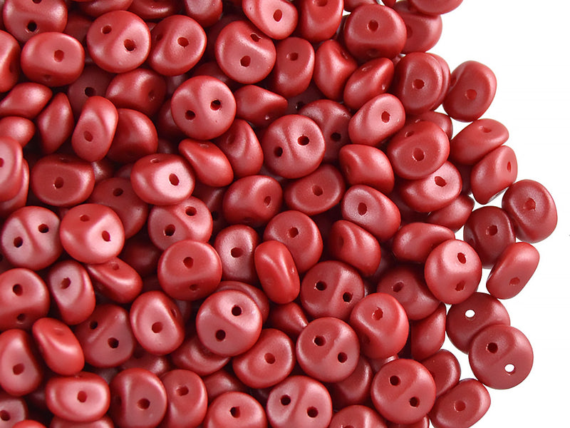 50 pcs 2-hole Es O® Beads ESTRELA, 5mm, Alabaster Powder Coral, Czech Glass