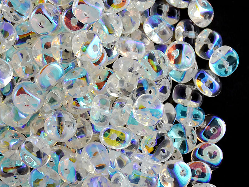 50 pcs 2-hole Es O® Beads ESTRELA, 5mm, Crystal AB, Czech Glass
