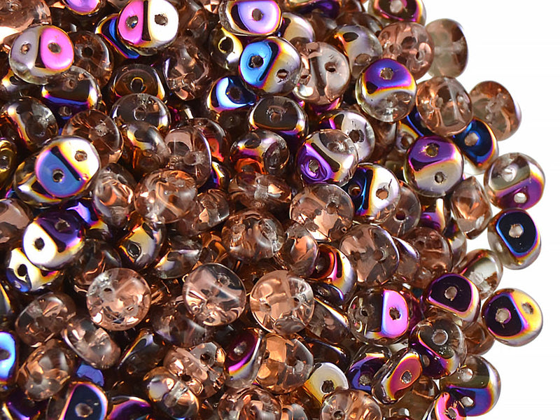 50 pcs 2-hole Es O® Beads ESTRELA, 5mm, Crystal Sliperit, Czech Glass