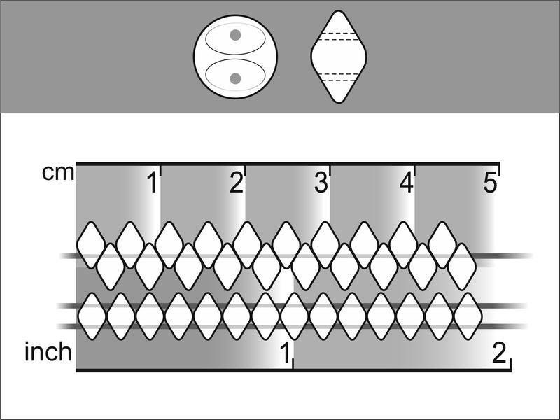 50 pcs 2-hole Es O® Beads ESTRELA, 5mm, Alabaster Powder Blue, Czech Glass