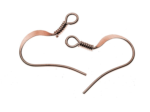 2 pcs Earring Hooks with Spring, 15.2x17.1mm, Antique Copper