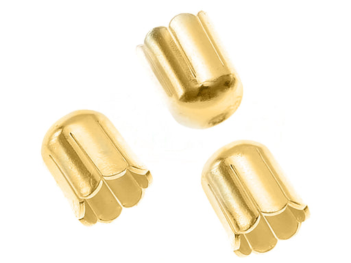 1 pc Bead Cap, 6.3mm, Gold Plated