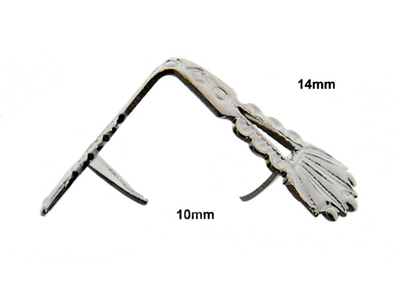 1 pc Pinch Bail, 14x10mm, Platinum Plated