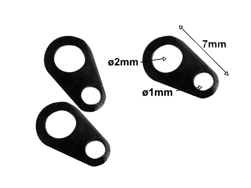1 pc Jewelry Connector Flat, 7mm, Black Plated
