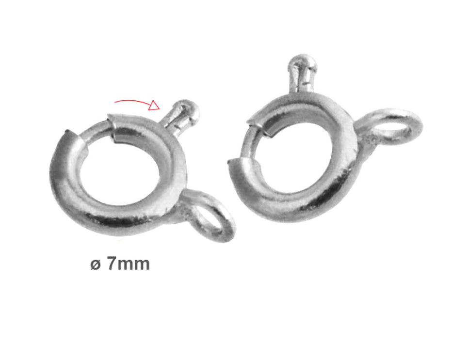 1 pc Spring Clasp, 17mm, Silver Plated