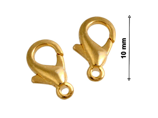1 pc Fish Lock, 10mm, Gold Plated