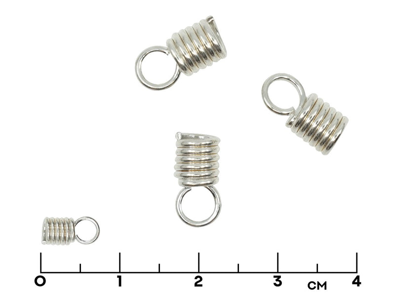 End Cup 4x7 mm, Silver, Metal