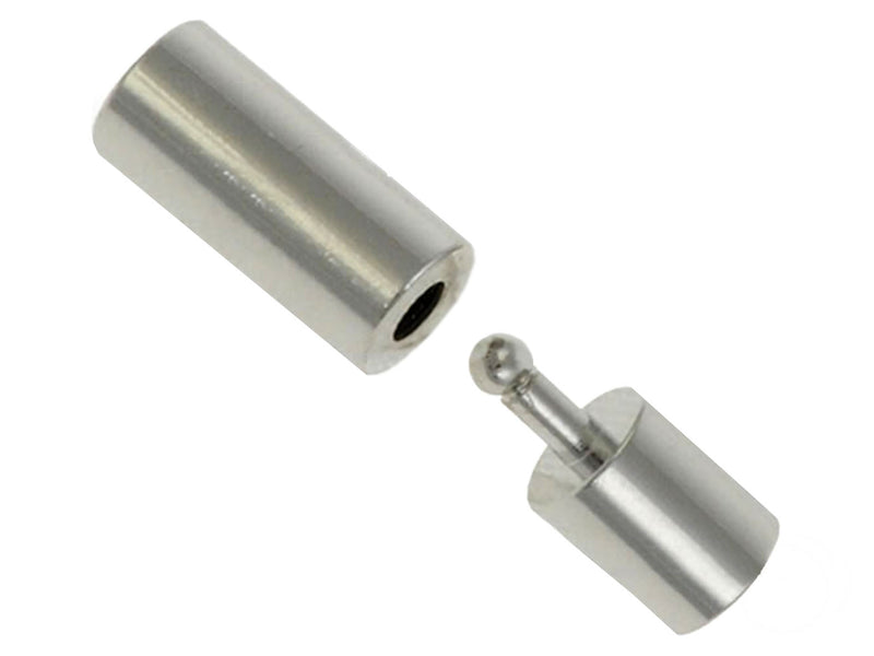 1 pc Jewelry Clasp with Rounded End, 17x4mm, Platinum Plated