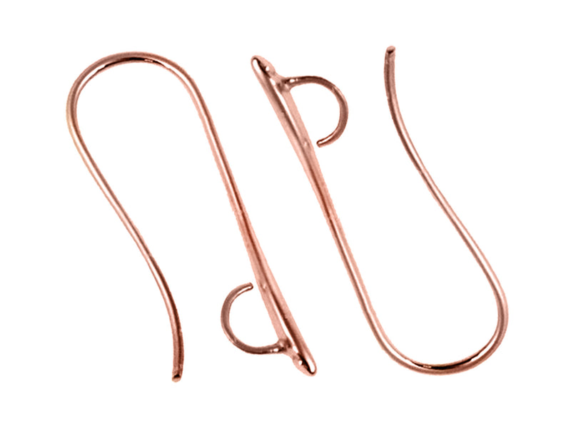 2 pcs Earring Hooks, 24x10mm, Antique Copper Plated