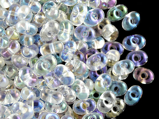 20 g Farfalle™ Beads Preciosa Ornela, 3.2x6.5mm, Crystal AB, Czech Glass