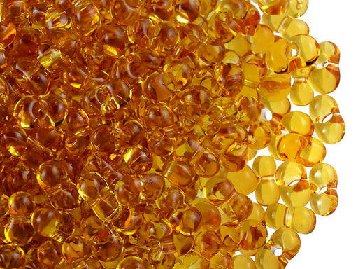 20 g Farfalle™ Beads Preciosa Ornela, 3.2x6.5mm, Light Topaz (Yellow Transparent), Czech Glass