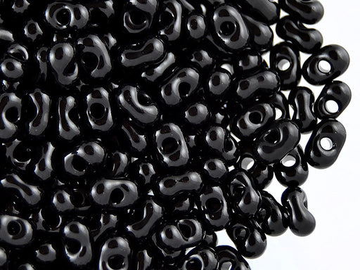 20 g Farfalle™ Beads Preciosa Ornela, 3.2x6.5mm, Jet Black, Czech Glass