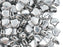Ginko Beads 7.5x7.5x3.4 mm, 2 Holes, Crystal Full Labrador, Czech Glass