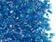 5 g Half Tila Beads 5x2.3x1.9 mm, 2 Holes, Transparent Blue Capri AB, Miyuki Japanese Beads