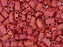 Half Tila Beads 5x2.3x1.9 mm 2 Holes Opaque Dark Red Matted AB Miyuki Japanese Beads Red