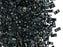 5 g Half Tila Beads 5x2.3x1.9 mm, 2 Holes, Opaque Smoke Black Picasso, Miyuki Japanese Beads