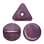 50 pcs Ilos® par Puca® Beads 5x5 mm Opaque Mix Amethyst/Gold Ceramic Look Czech Glass Purple Gold Multicolored