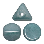 50 pcs Ilos® par Puca® Beads 5x5 mm Opaque Blue Ceramic Look Czech Glass Blue