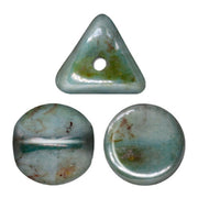 50 pcs Ilos® par Puca® Beads 5x5 mm Opaque Mix Blue/Green Ceramic Look Czech Glass Blue Green