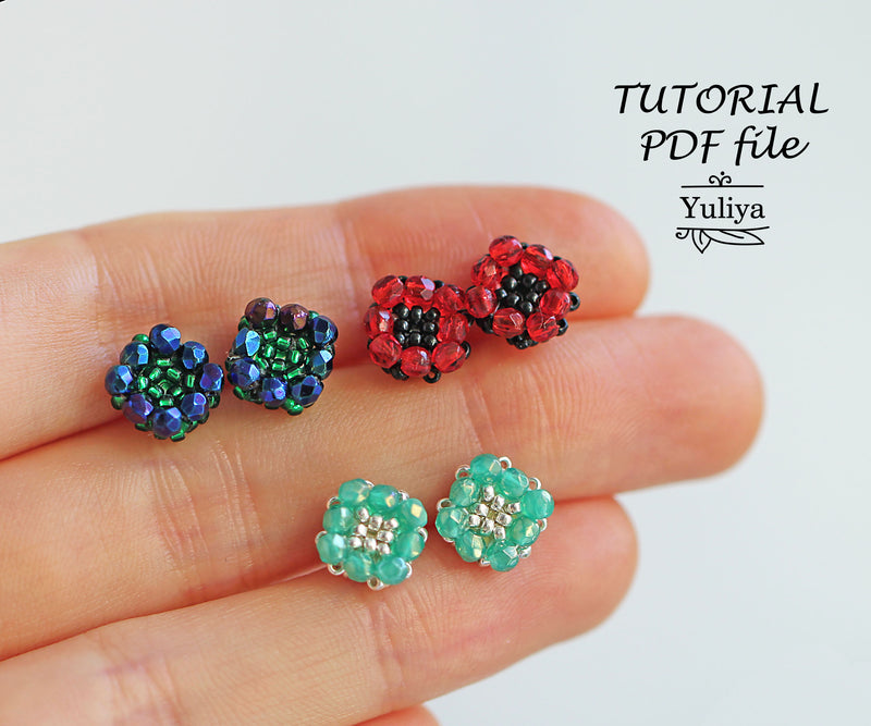 PDF Tutorial Stud Earrings "Rhomb"