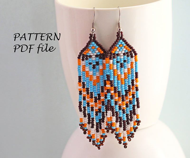 PDF Brick Stitch Earring Pattern (#6)