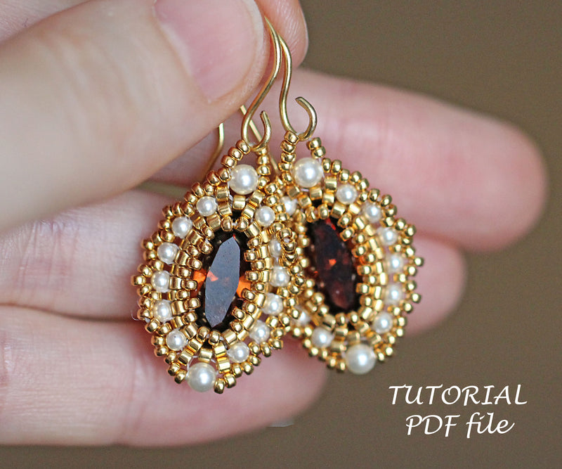 PDF Tutorial Earrings "Marina"