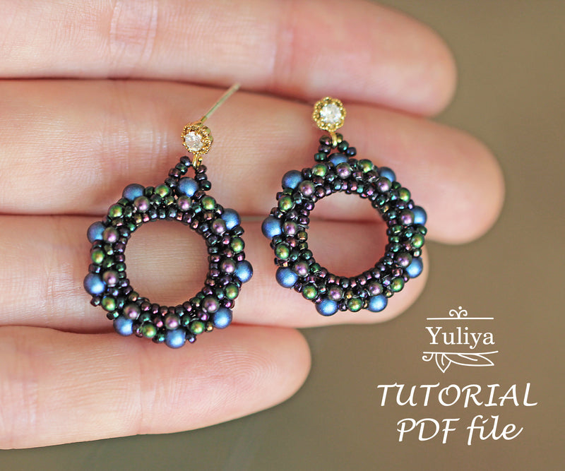 PDF Tutorial Hoop Earrings "Becky"