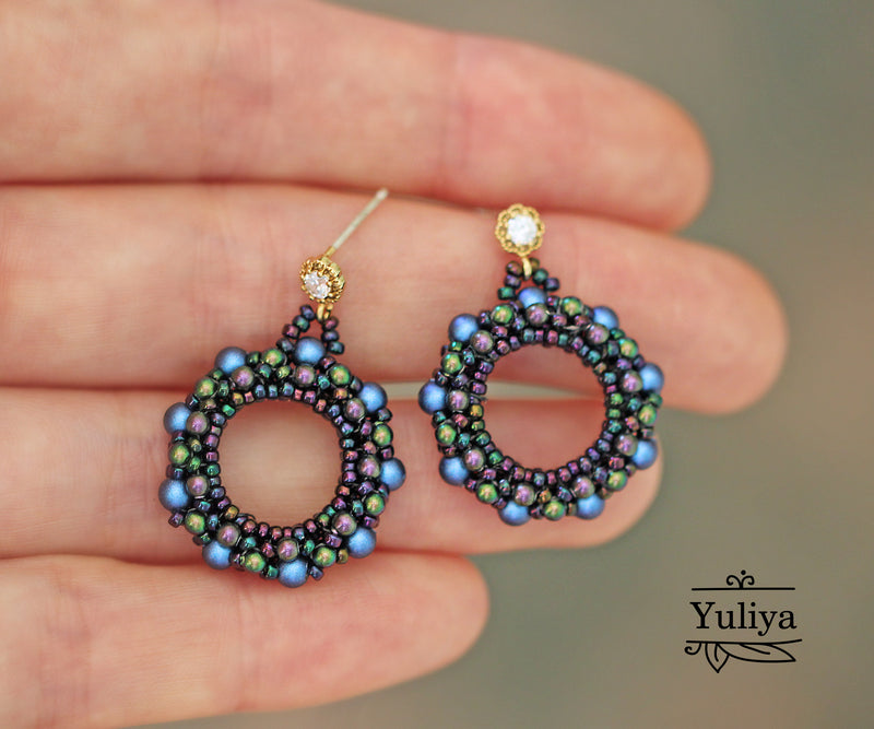 PDF Tutorial Hoop Earrings "Becky"