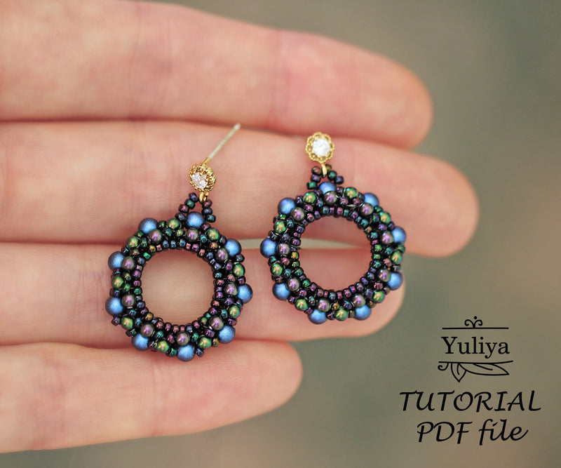 PDF Tutorial Hoop Earrings "Becky"
