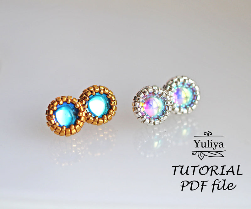 PDF Tutorial Stud Earrings "Wendy"