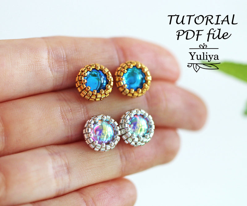 PDF Tutorial Stud Earrings "Wendy"