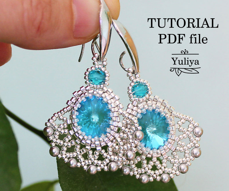 PDF Tutorial "Small Blue Earrings"