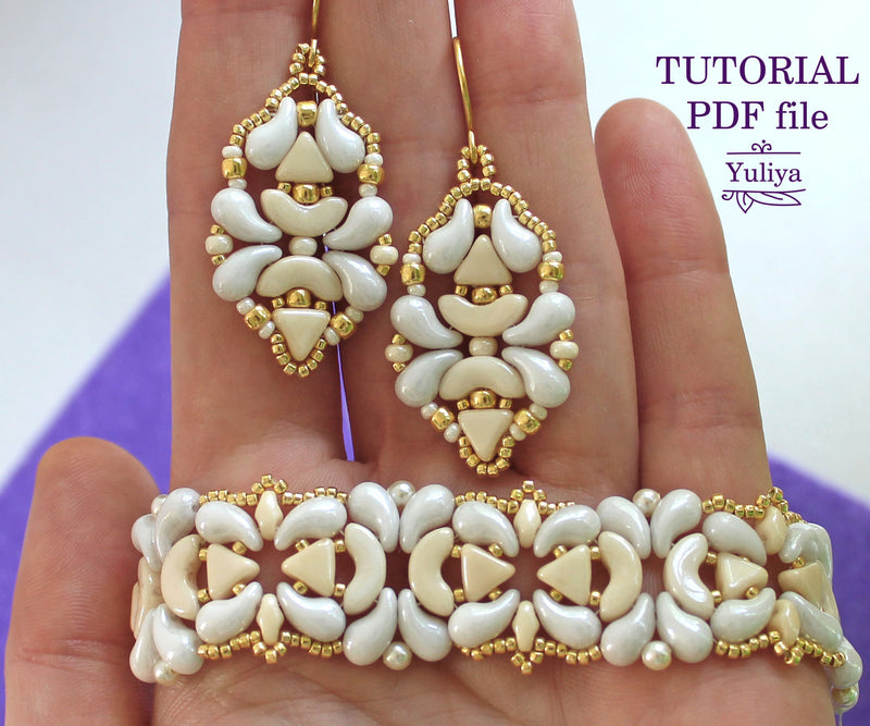 PDF Tutorial Beige Jewelry Set